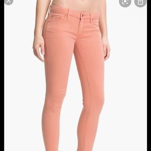 Mother the Looker jeans peach knockout sz 30